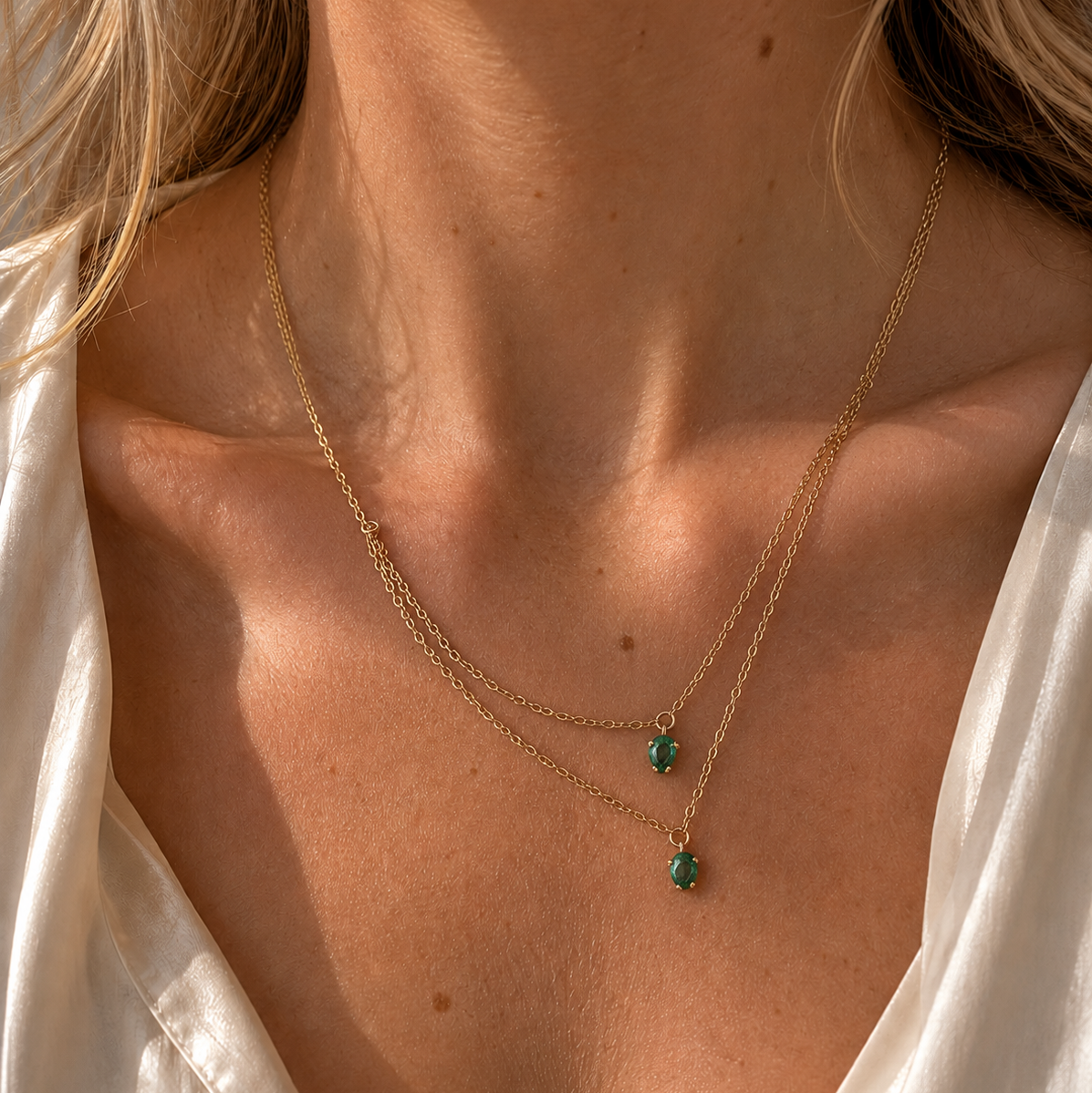 Ellendellen Smyckekollektion Halsband Glasstone Emerald